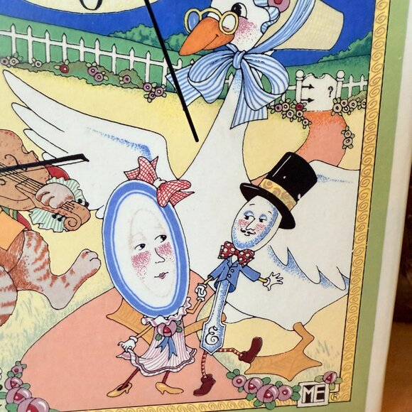 1999 Mary Engelbreit cow jumped over the moon wall clock - Picture 4 of 17